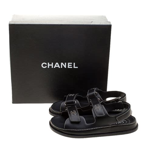 chanel thong sandals on sale|Chanel velcro sandals 2020 price.